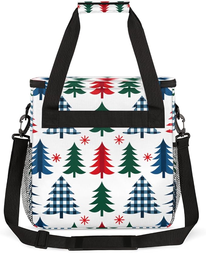 Abstract Tree Christmas Coffee Maker Carrying Bag Travel Storage Bag Compatible with K-Mini or K-Mini Plus Single Serve Coffee Brewer Carrying Case with Multiple Pockets &amp Shoulder Strap