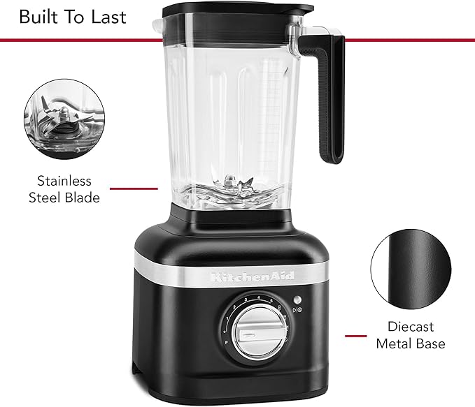 KitchenAid K400 Variable Speed Blender - KSB4027 Black Matte 56 oz