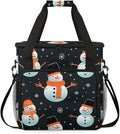Cartoon Snowman Coffee Maker Carrying Bag Christmas Snowman Travel Storage Bag Compatible with K-Mini or K-Mini Plus Single Serve Coffee Brewer Carrying Case with Multiple Pockets &amp Shoulder Str