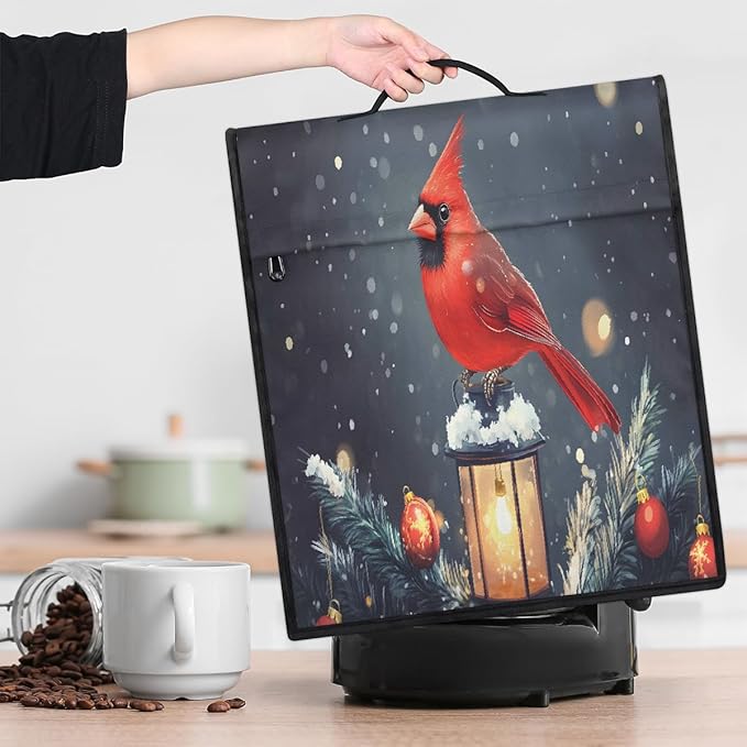 cfpolar Kitchen Aid Mixer Cover Compatible with 6-8 Quarts Xmas Cardinal Christmas Stand Mixer Cover Kitchen Aid Mixers Accessories Appliance Organizer Bag Dust Covers with Zipper Pocket