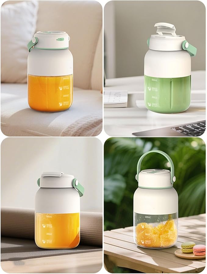 Stainless Steel Battery Display Electric Juicer Cup Rechargeable Blenders Travel Friendly Juices Maker Gym Smoothie Maker