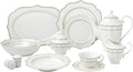 Lorren Home Trends Lace-57 Dinnerware Set for Entertaining One Size Silver