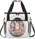 Easter Egg Coffee Maker Carrying Bag Easter Rabbit Travel Storage Bag Compatible with K-Mini or K-Mini Plus Single Serve Coffee Brewer Carrying Case with Multiple Pockets &amp Shoulder Strap
