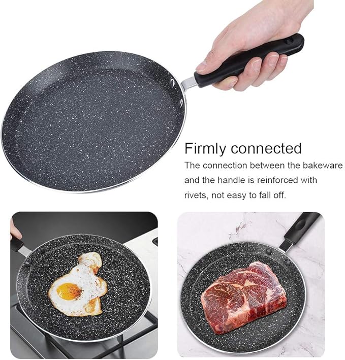 Yosoo123 NonStick Frying Pan Cookware Set RadiantCooker Induction Cooker Cooking Tool for Breakfast Pancake Egg Pizza(M)