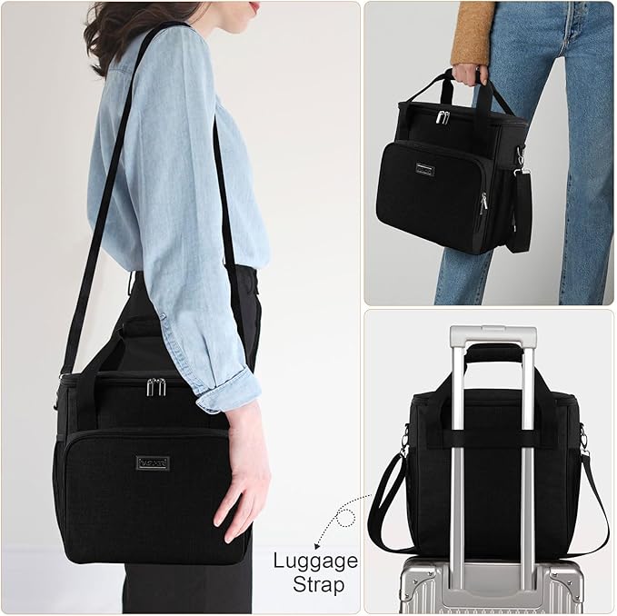 BAGLHER Coffee Maker Travel Bag Compatible with Keurig K-Mini Keurig K-Express Keurig K-Iced or Other Accessories Portable Coffee Maker Case with Shoulder Strap for Travel Black