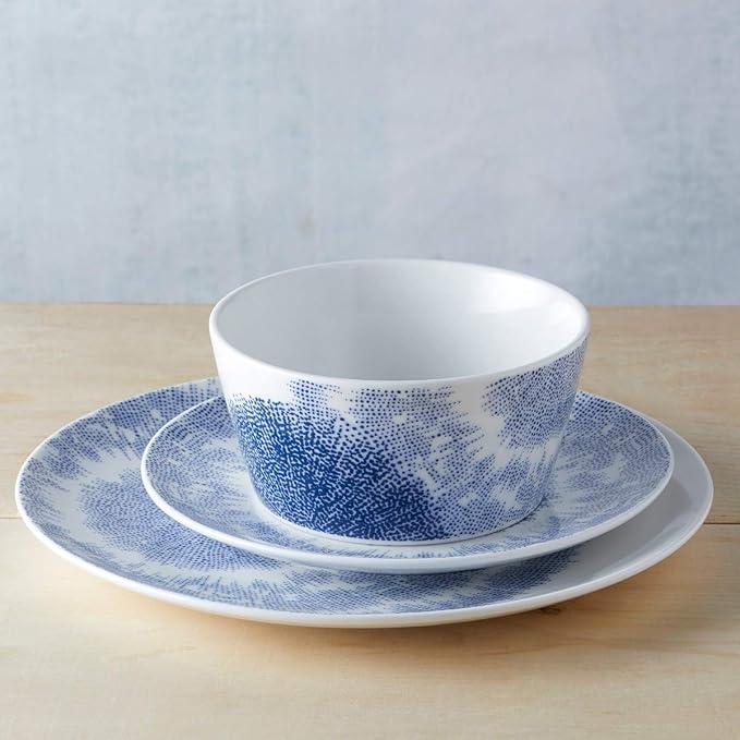 Noritake Aozora 4-Piece Place Dinnerware Setting in Blue/White