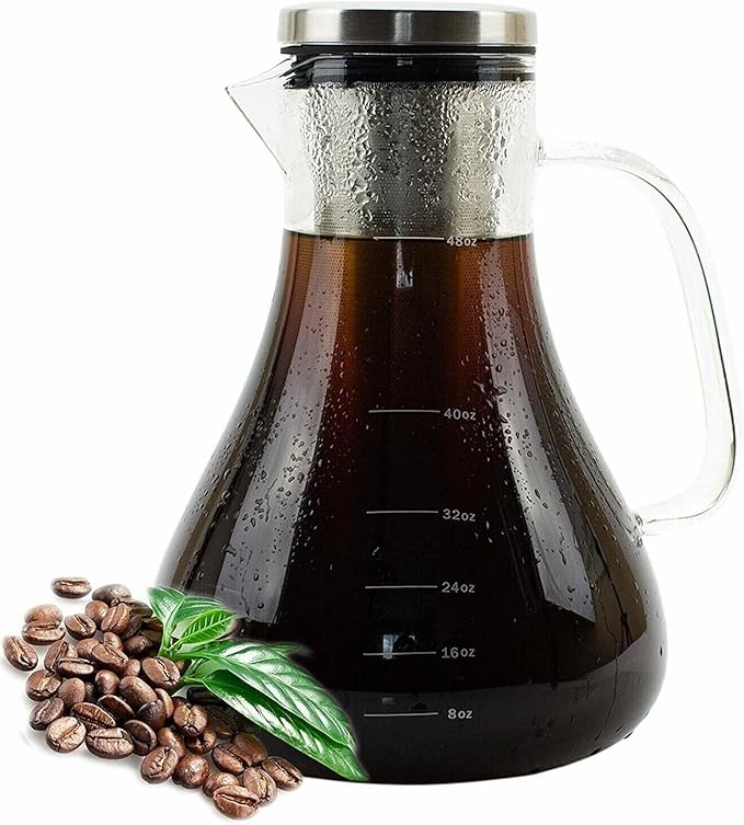 Coffee Maker. Iced Coffee &amp Tea1.5 L with Stainless Steel Strainer