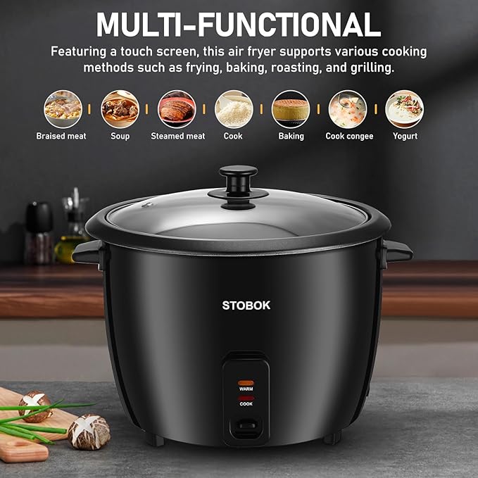 TOYANDONA Electric Rice Cooker Household Rice Pot Personal Stew Pot Efficient Cooking For Porridge Kitchen Appliance With Us Plug 2.8l