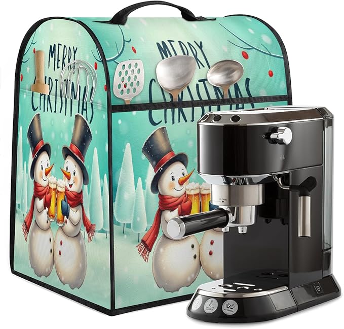 cfpolar Kitchen Aid Mixer Cover Compatible with 6-8 Quarts Xmas Snowman Christmas Stand Mixer Cover Kitchen Aid Mixers Accessories Appliance Organizer Bag Dust Covers with Zipper Pocket