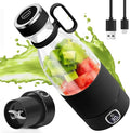MIAOKE Portable Blender 6 Blades Juicer Cup for Juice Shakes and Smoothies 350ml Mini Blender with Led Display Usb Rechargeable3000Mah Rechargeable Battery for Home Sports Outdoors Travel-Black
