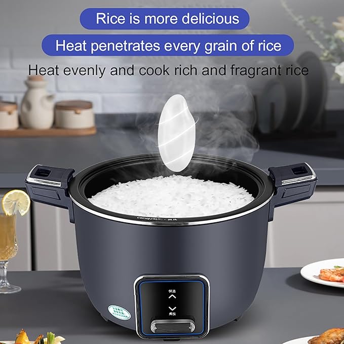 Large Electric Rice CookerCommercial Rice Cooker/Warmer with Nonstick Inner PotOne-Touch OperationAuto Keep WarmEasy Clean Rice Cooker8L-1300W8L-1300W