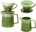Topadorn Pour Over Coffee Maker Set 13 Oz Ceramic Coffee Maker &amp Pour Over Coffee Dripper Reusable Drip Coffee Maker for Café Restaurant Home Camping Green