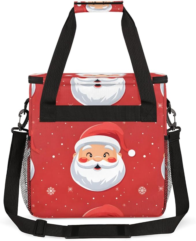 Cute Santa Claus Coffee Maker Carrying Bag Mystical Santa Claus Travel Storage Bag Compatible with K-Mini or K-Mini Plus Single Serve Coffee Brewer Carrying Case with Pockets &amp Shoulder Strap