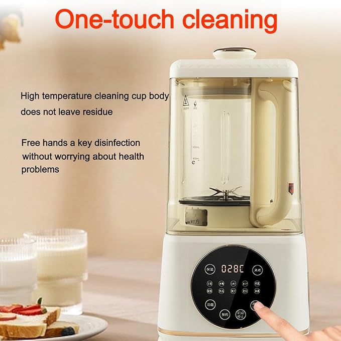 Nut Milk Maker 1750Ml - Mini Countertop Device with 14 Programs for Juices Soy Milk Smoothies and Milkshakes Hot and Cold Functionality