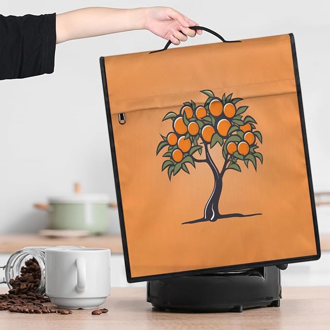 cfpolar Kitchen Aid Mixer Cover Compatible with 6-8 Quarts Tree Fruit Oranges Stand Mixer Cover Kitchen Aid Mixers Accessories Appliance Organizer Bag Dust Covers with Zipper Pocket
