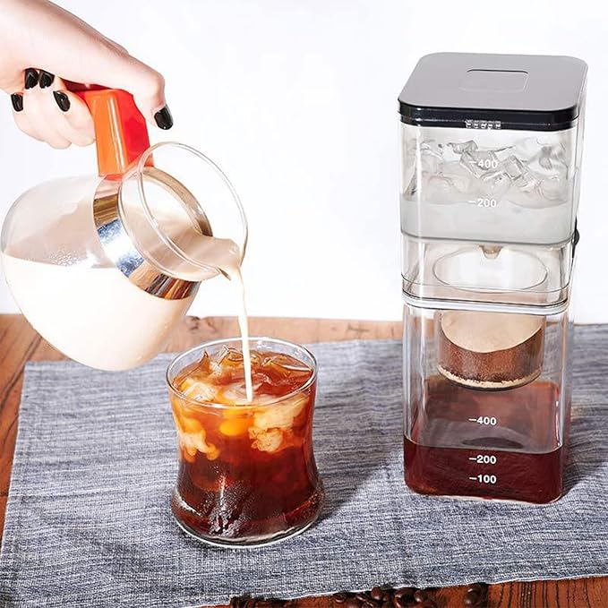 Coffee Dripper Pot Ice Cold Brew 400ML Mini Ice Drip Coffee Filter Portable Reusable Glass Percolators Espresso Coffee Maker Household Tools