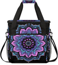 Gradient Mandala Coffee Maker Carrying Bag Mandala Circular Travel Storage Bag Compatible with K-Mini or K-Mini Plus Single Serve Coffee Brewer Carrying Case with Multiple Pockets &amp Shoulder Str