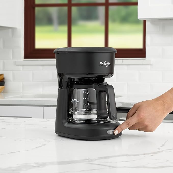 Mr. Coffee® 5-Cup Mini Brew Switch Coffee Maker Black