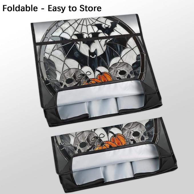 cfpolar Kitchen Aid Mixer Cover Compatible with 6-8 Quarts Halloween Skull Pumpkin Bat Stand Mixer Cover Kitchen Aid Mixers Accessories Appliance Organizer Bag Dust Covers with Zipper Pocket