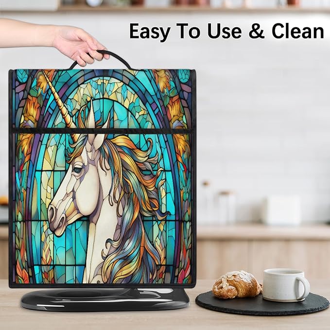 cfpolar Kitchen Aid Mixer Cover Compatible with 6-8 Quarts Animal Horse Glass Painting Stand Mixer Cover Kitchen Aid Mixers Accessories Appliance Organizer Bag Dust Covers with Zipper Pocket