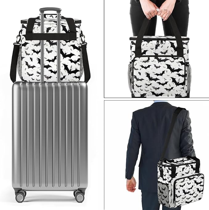 Magical Bat Coffee Maker Carrying Bag Modern Bat Travel Storage Bag Compatible with K-Mini or K-Mini Plus Single Serve Coffee Brewer Carrying Case with Multiple Pockets &amp Shoulder Strap