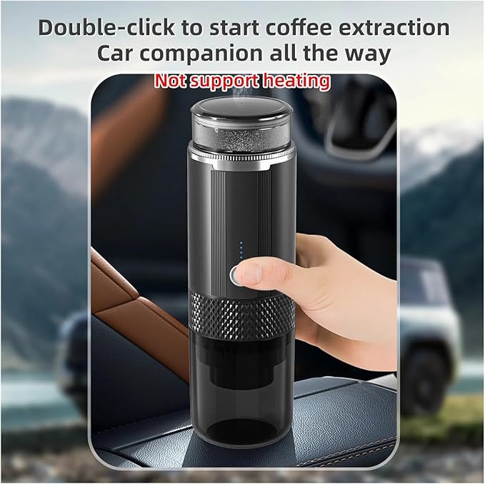 Portable Coffee Machine Portable Electric Espresso Machine One-button Operation Recharable Handheld Coffee Maker Coffee Tea Powder Suitable for Travelfor Outdoor Travel Picnic