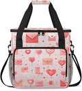 Heart Letter Coffee Maker Carrying Bag Portable Travel Storage Tote Bag Compatible with K-Mini or K-Mini Plus Single Serve Coffee Brewer Carrying Case with Multiple Pockets &amp Shoulder Strap