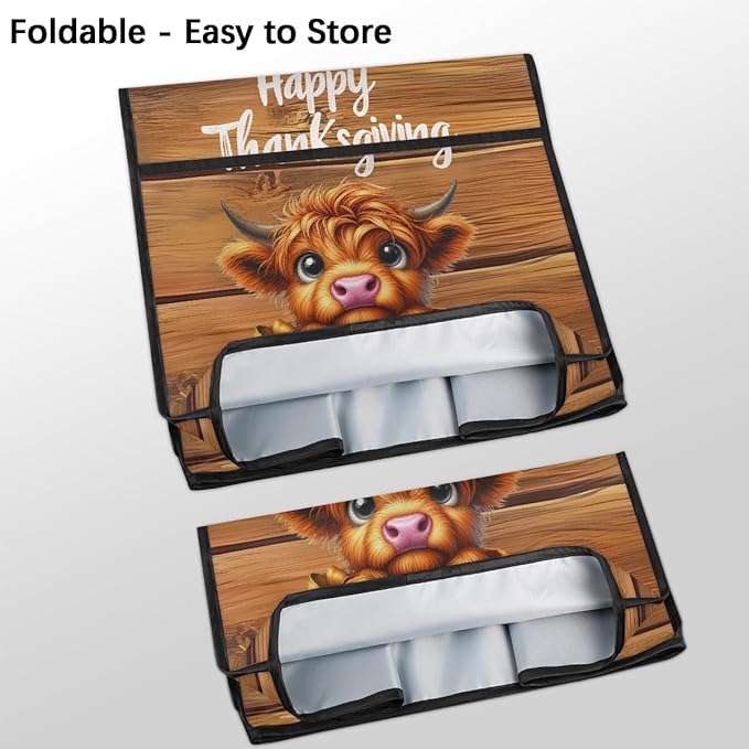 cfpolar Kitchen Aid Mixer Cover Compatible with 6-8 Quarts Thanksgiving Highland Cattle Stand Mixer Cover Kitchen Aid Mixers Accessories Appliance Organizer Bag Dust Covers with Zipper Pocket