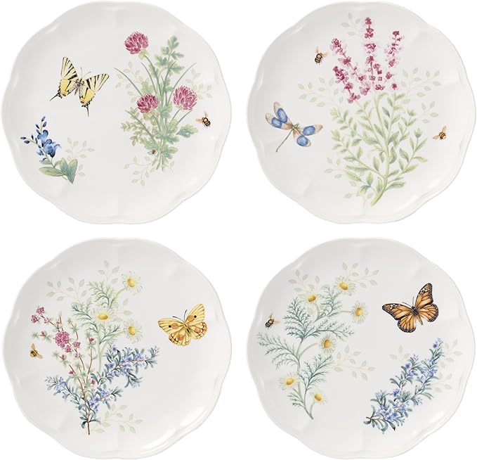 Lenox 897793 Butterfly Meadow Herbs Accent Plates Set Of 4
