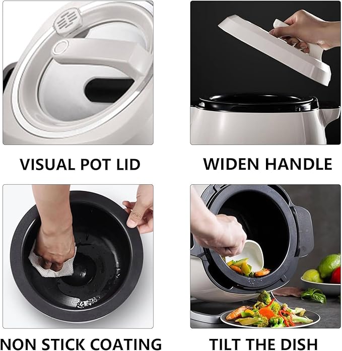 Multi Function Stir Fry Machine Cooker Auto Cooking Wok Fried Rice Machine 360° Automatic Rotation Drum Type Stir Frying Machine with Smart Touch for Stir FryingStewingCooking220V