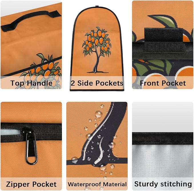 cfpolar Kitchen Aid Mixer Cover Compatible with 6-8 Quarts Tree Fruit Oranges Stand Mixer Cover Kitchen Aid Mixers Accessories Appliance Organizer Bag Dust Covers with Zipper Pocket