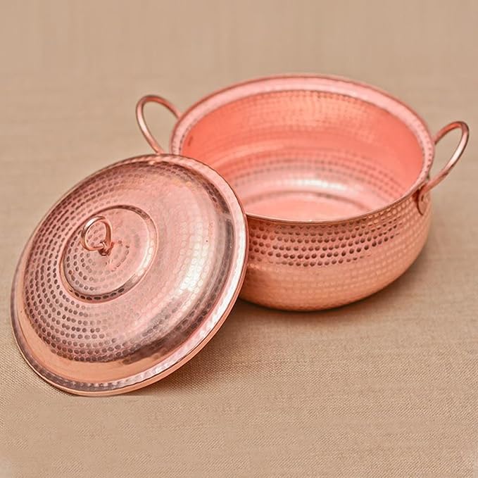 Handcrafted Hammered Copper Cookware Set - Ideal for Copper Chef - Pots and Pans Size