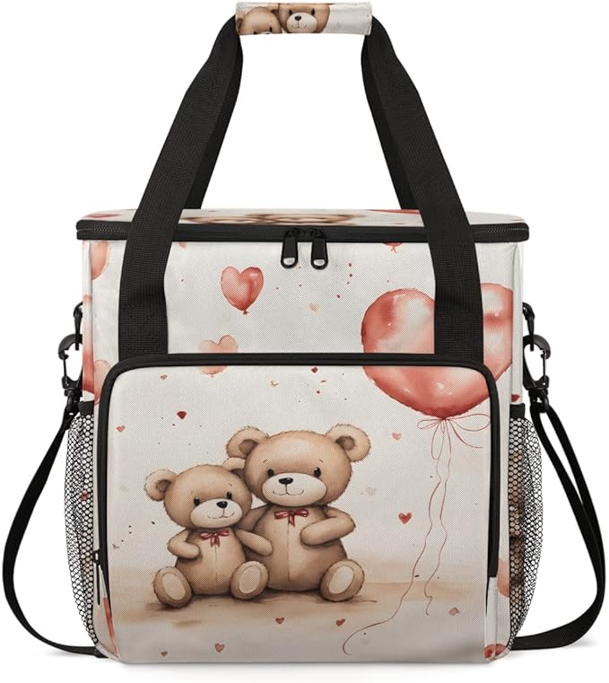 Love Bear Coffee Maker Carrying Bag Portable Travel Storage Tote Bag Compatible with K-Mini or K-Mini Plus Single Serve Coffee Brewer Carrying Case with Multiple Pockets &amp Shoulder Strap