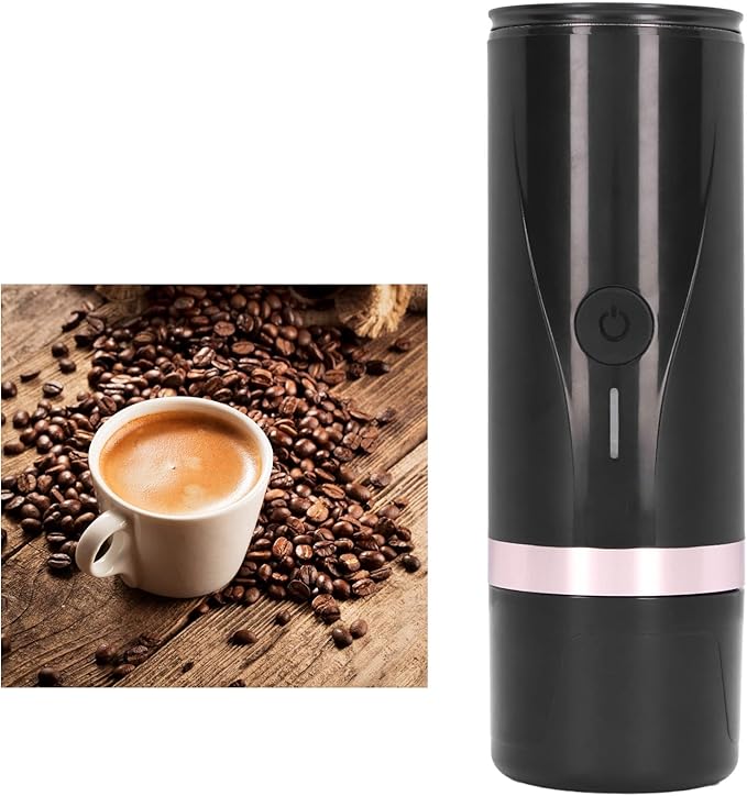 Portable Coffee Maker Electric Heating Machine USB Charging Large Capacity Batteryfor For Camping Hiking Travel 12V 24V Easy To Use For Coffee Lover