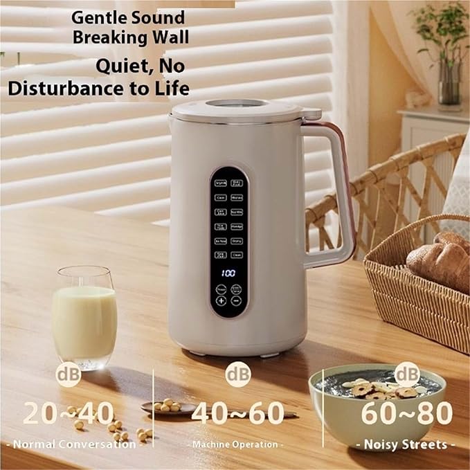8 in 1 Nut Milk Maker Machine Multifunctional Machine for Making Nut Milk Automatic Nut Milk Blender with Easy Clean Stainless Steel Design for Homemade Almond Milk Soy Milk Oatmeal(2pcs)