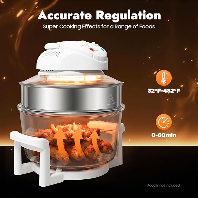12L Air Fryer Oven Convection Oven Air Fryer 360° Vertical Heating Fat-Reducing Infrared Convection Healthy Meal Electric Ovenn Halogen Ovenn Countertop Model