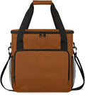 Brown Coffee Maker Carrying Bag Waterproof Insulated Leakproof Cooler Bag Portable Storage Tote Bag Organizer With Shoulder Strap