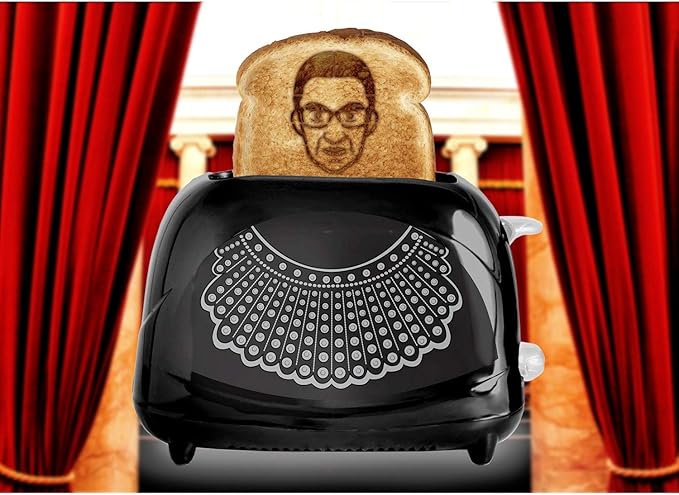 Ruth Bader Ginsburg Toaster Toasts RBG's Face on Your Toast SCOTUS Toaster