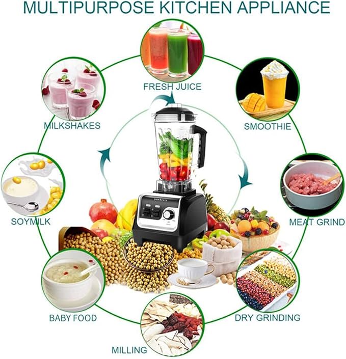 Professional Countertop Blender for home and commercial use 2200W High Speed Smoothie Blender for Shakes and Smoothies with 70OZ BPA-Free Tritan for Crushing Ice Frozen Dessert and Nuts etc.