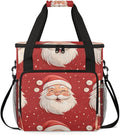 Cute Santa Claus Coffee Maker Carrying Bag Colorful Santa Claus Travel Storage Bag Compatible with K-Mini or K-Mini Plus Single Serve Coffee Brewer Carrying Case with Pockets &amp Shoulder Strap