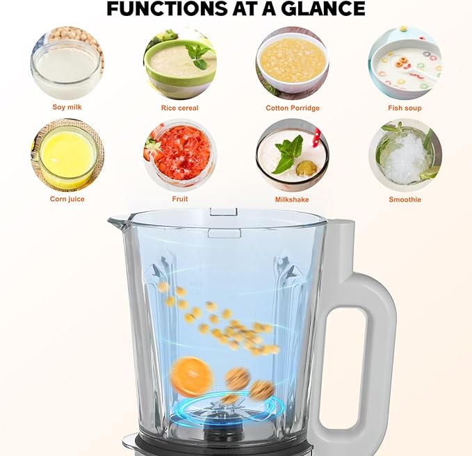 1.75L High Speed Smoothies Blender with US Plug Multifunctional Electric Juicer for Fruits and Ice Countertop Food Processor for Shakes and Drinks