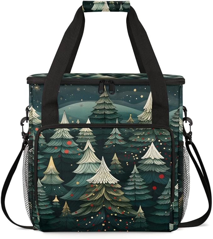Graffiti Tree Coffee Maker Carrying Bag Xmas Tree Travel Storage Bag Compatible with K-Mini or K-Mini Plus Single Serve Coffee Brewer Carrying Case with Multiple Pockets &amp Shoulder Strap