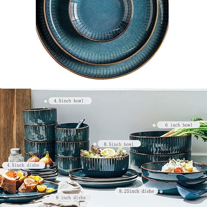 Dinnerware Set Plates and Bowls Sets Ceramic Plates And Bowls Dinner Sets Modern Creativity Reactive Glaze Dishes Set For Kitchen