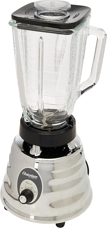 Oster Retro Chrome 500 Watt Beehive blender 2 speed with 5 cup glass jar