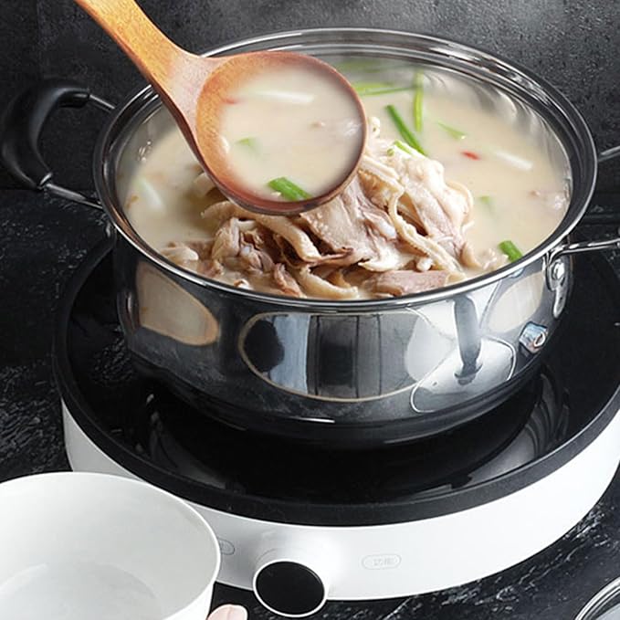 Pots And Pans Set Non Stick 3pcs Stainless Kitchen Cookware Kitchen Utensils Set Kitchen Cookware Pots and Frying Sauce Pans Set for Simmering Sautéing Frying