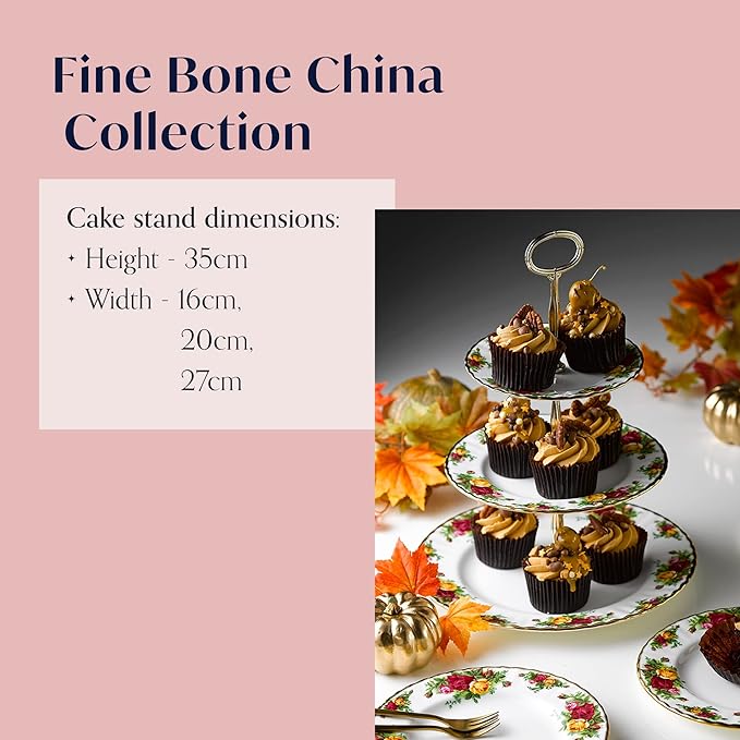 Royal Albert Old Country Roses Cake Stand Three-Tier