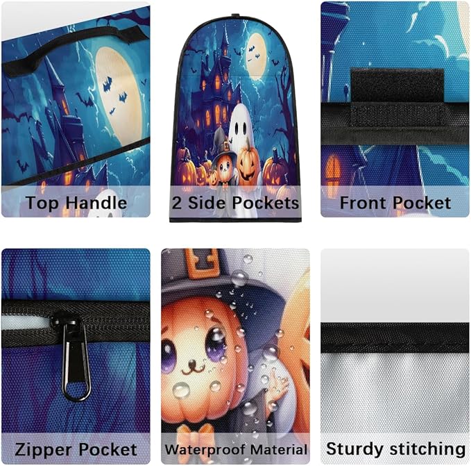 cfpolar Kitchen Aid Mixer Cover Compatible with 6-8 Quarts Halloween Cute Ghosts Pumpkin Stand Mixer Cover Kitchen Aid Mixers Accessories Appliance Organizer Bag Dust Covers with Zipper Pocket