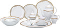 Lorenzo Import Catherine 57-Piece Wavy Porcelain Dinnerware Set