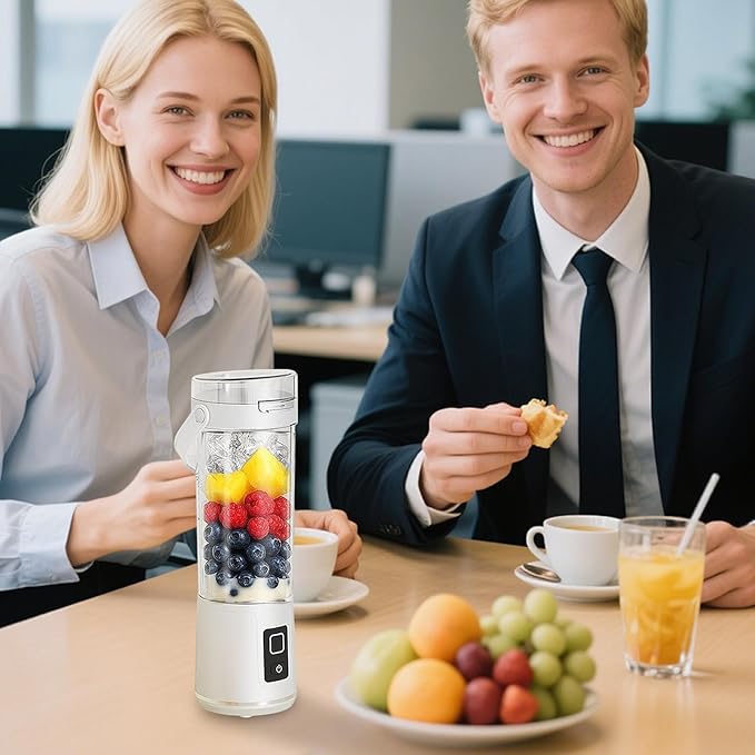 Portable Blender - 3inch Juice Mixer Cup for Drinks Cordless Drink Maker with Rechargeable Battery Leak-Proof Lid Personal Smoothies Fruit Juice Food Blending and Travel