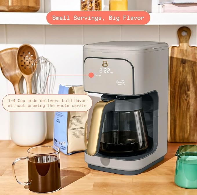 12 Cup Programmable Coffee MakerPorcini Taupe by Drew Barrymore